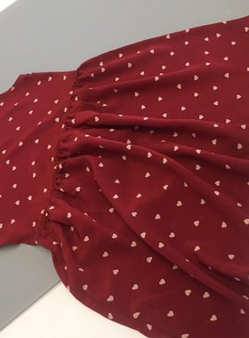 夏季女童真丝连衣裙桑蚕丝爱心