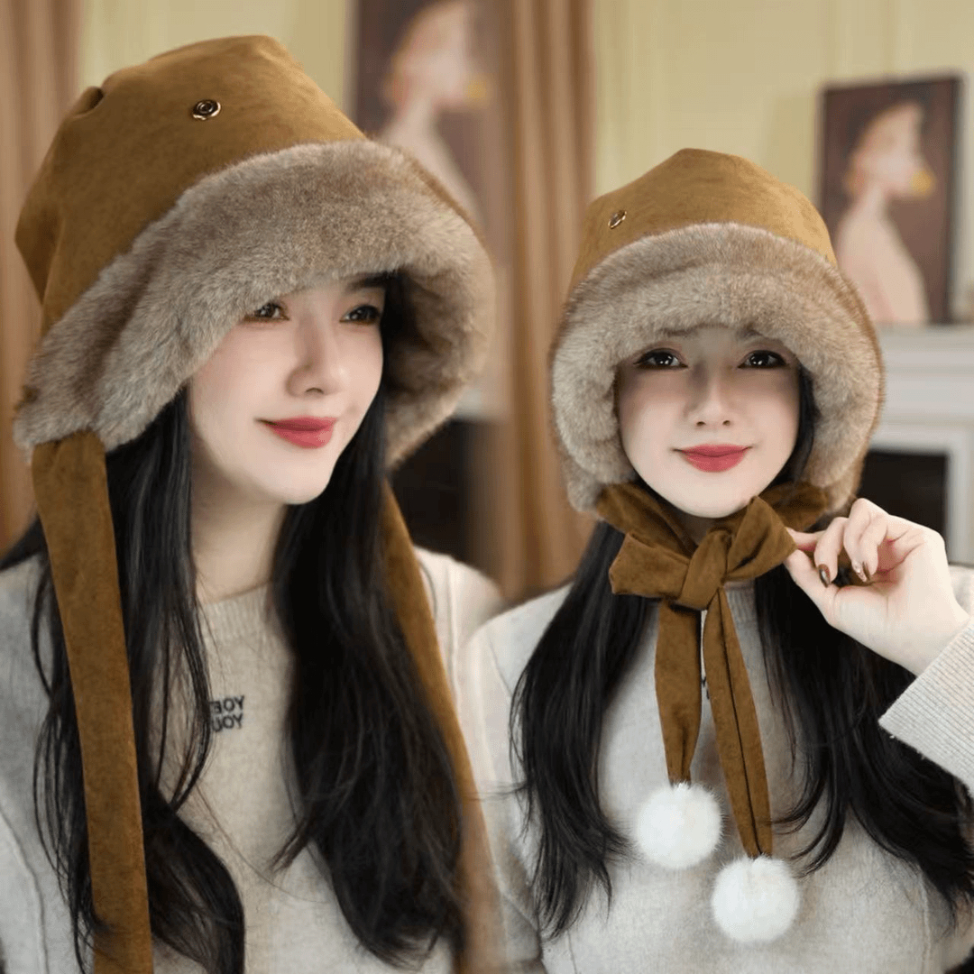 2025新款毛绒渔夫帽子女冬季加厚保暖防寒显脸小护耳包头帽,服饰配件/皮带/帽子/围巾,帽子,淘宝优惠券,粉丝福利购,淘宝优惠卷