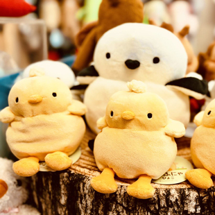 日本正版SHINADA软糯小鸡山雀棉花糖公仔可爱玩偶软萌治愈