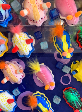 日本TAKEOFF水生生物掌上安抚仿真玩偶海蛞蝓海星蝾螈虎鲸鲨鱼