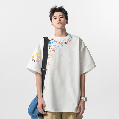 夏季爆款印花情侣短袖T恤