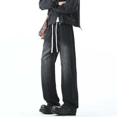 牛仔裤男春秋美式潮牌宽松直筒裤