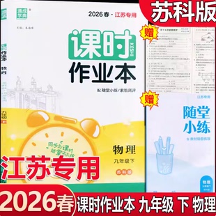 2026春通城学典课时作业本苏科版九年级物理下册江苏版 随堂天天练9年级初三物理下学期同步课堂作业本知识中考题练习每课一练