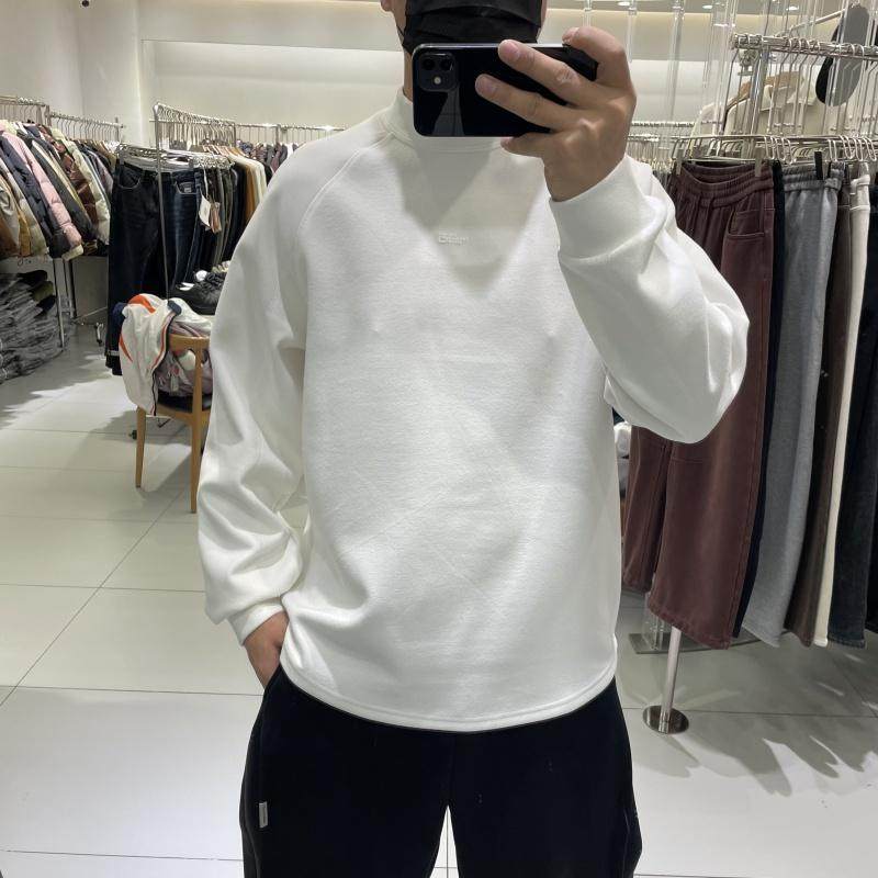 潮流男士韩版宽松纯色刺绣小高领德绒长袖T恤冬季新款双面绒打底T,男装,T恤,淘宝优惠券,粉丝福利购,淘宝优惠卷