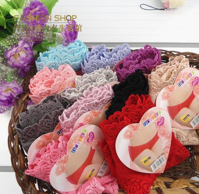 黛丝少女正品21213 莫代尔 蕾丝边 无痕性感中腰女士内裤 三角裤