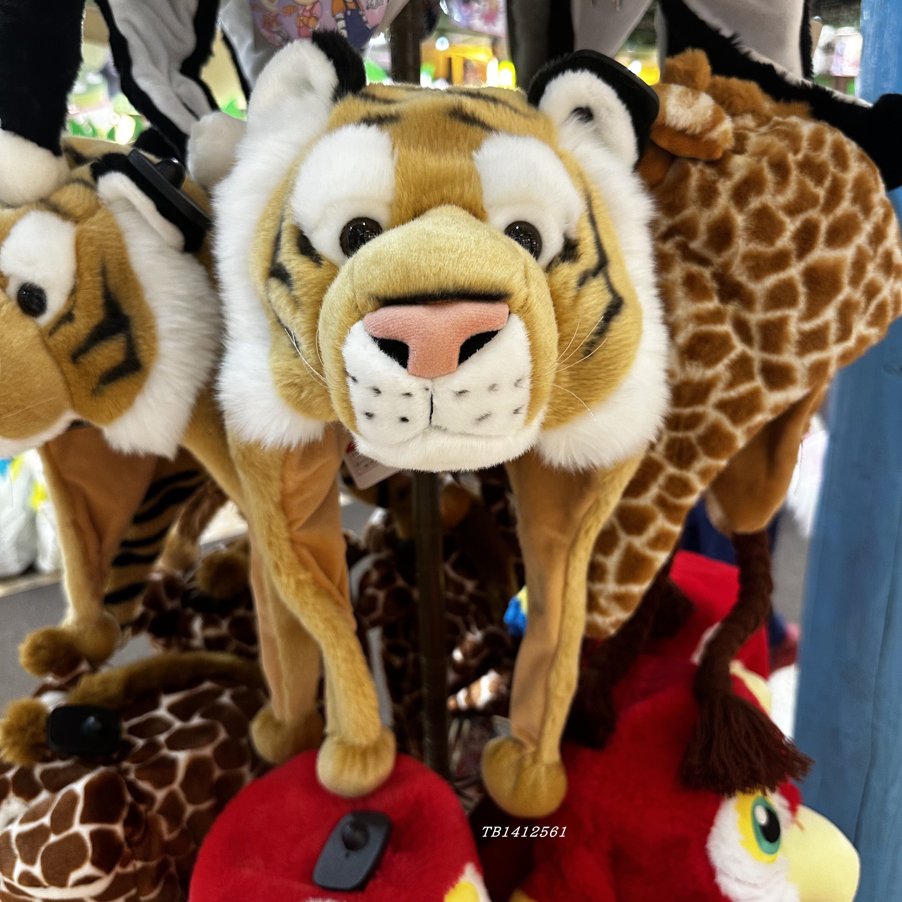 광저우 창롱 기념품 눈 모자 동물 흰 호랑이 팬더 코알라 플러시 눈 모자 스카프 팜 모자