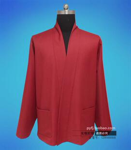 菩然喇嘛服装东波服僧衣居士服春秋暗红色毛哔叽东波外衣