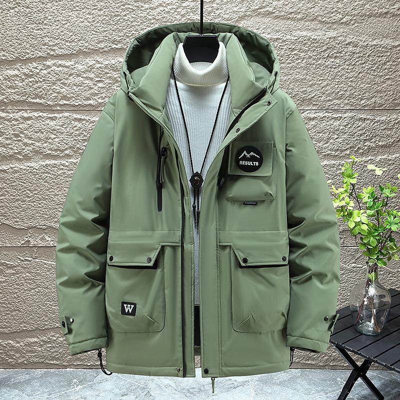 冬季加厚大码羽绒棉服男宽松