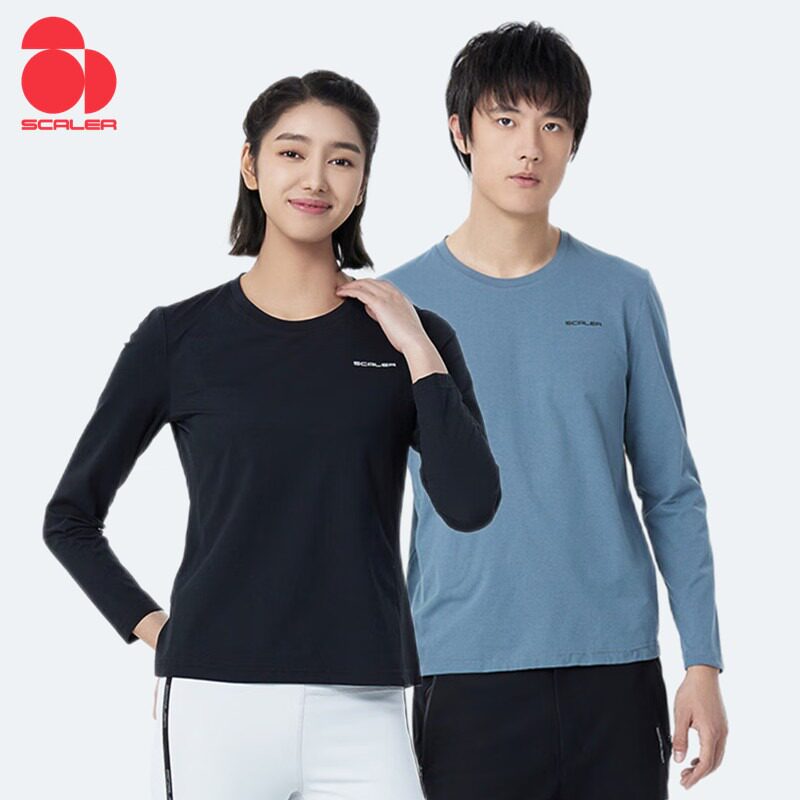SCALER思凯乐户外男女速干长袖T恤吸湿弹力健身服速干衣F4203271