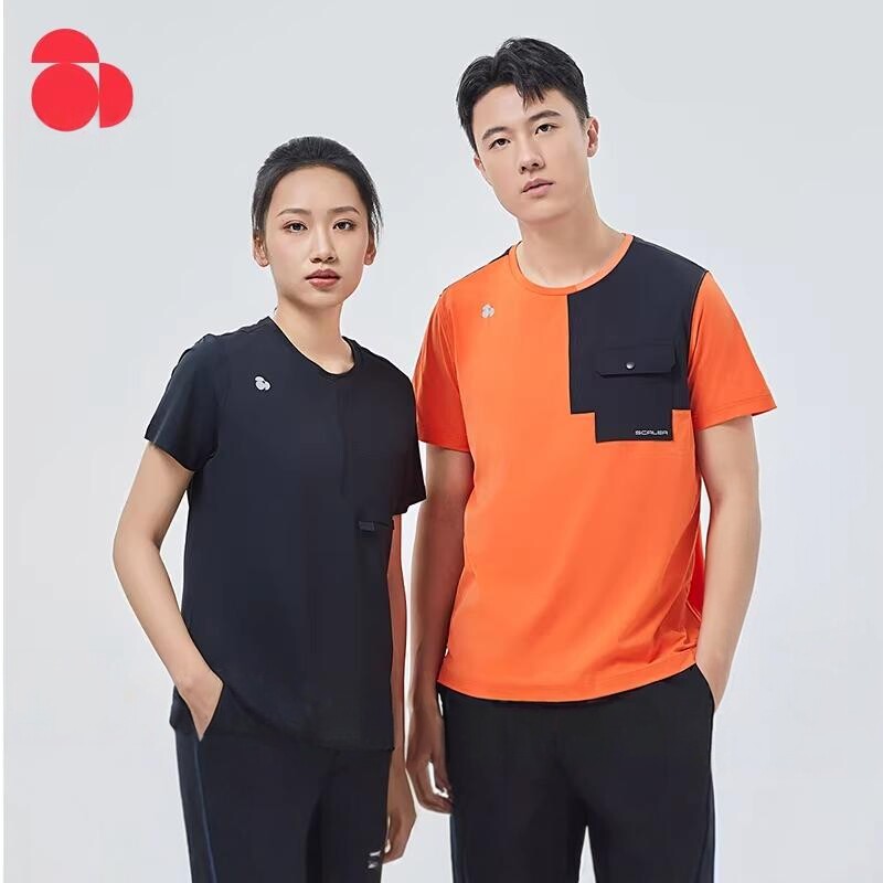 SCALER思凯乐户外春夏男女款速干T恤圆领短袖工装速干衫F4004147