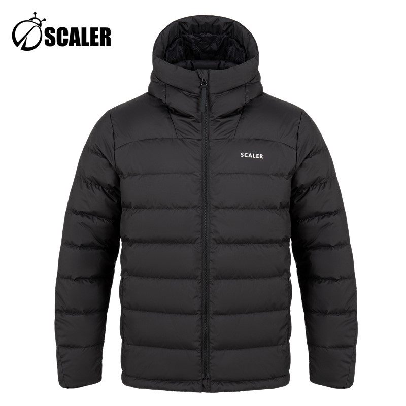 思凯乐scaler户外春夏男商务休闲连帽鹅绒保暖加厚羽绒服短款防寒
