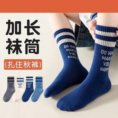 男童袜子秋冬季纯棉中大童长筒袜加厚男孩运动袜儿童学生棉袜加长