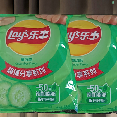 Lay’s乐事薯片超值分享装135g黄瓜味 两包组合特惠仅剩两单