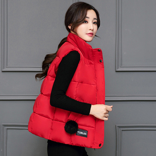套装 小个子时尚 羽绒棉短款 韩版 外穿背心潮坎肩 秋季 马甲女冬天新款