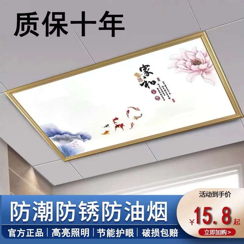 集成吊顶led平板灯300x600客厅厨房卫生间嵌入式铝扣板30x60花灯