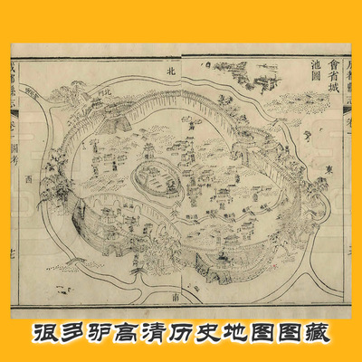 1816年成都.嘉庆成都县志-3721 x 2835 高清历史老地图