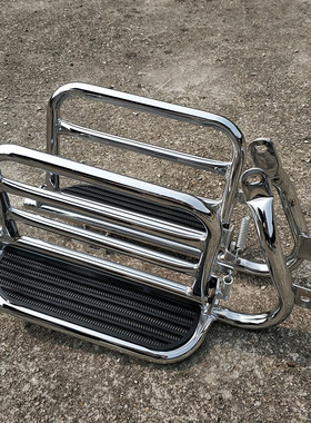 通用太子款125脚踏板小太子GN125后货架HJ125-8摩托改装加厚侧翻