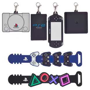 历代索尼PS5主机周边 日单正版 PlayStation for 橡胶挂件 一番赏