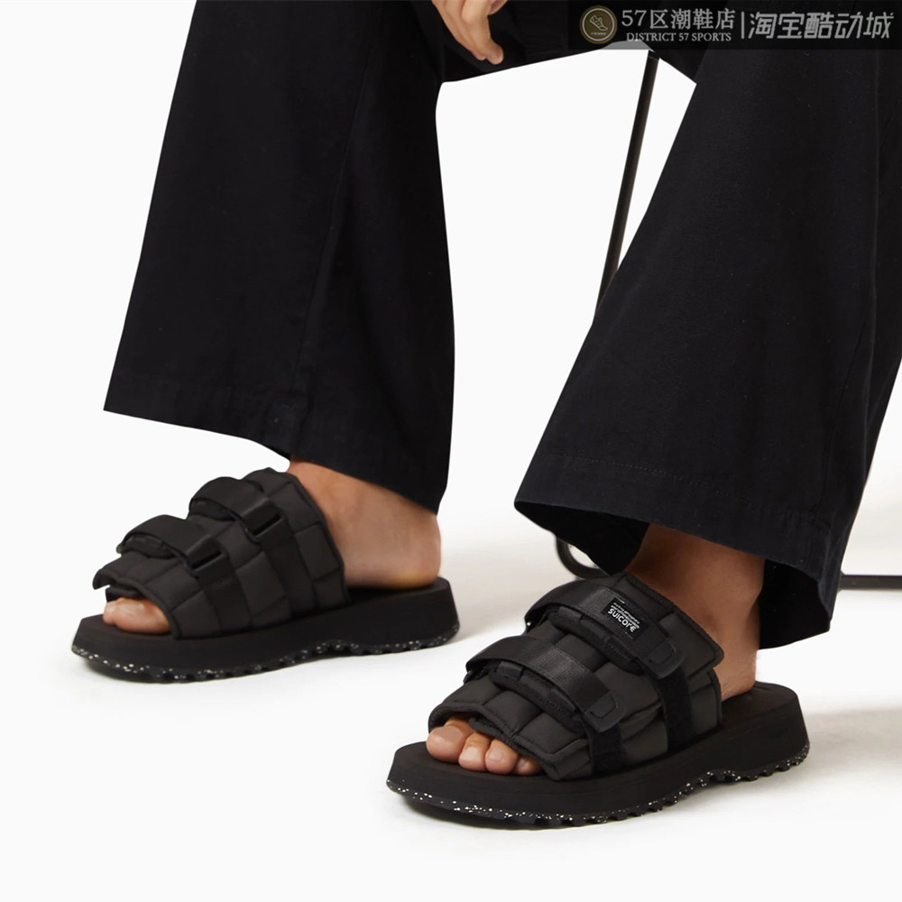 Suicoke Moto-Puffab Black 男款时尚百搭舒适减震平底休闲凉拖鞋