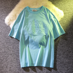 Real shot cotton short sleeve T-shirt women's summer 2021 new Korean Middle School Students' top large women's net red