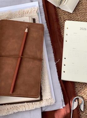 A6Personal羊巴皮活页本外壳手帐本日程计划记事本笔记本子