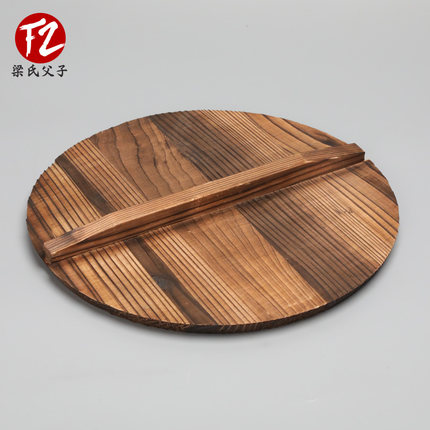 家用木锅盖杉木锅盖炒锅盖手工大锅盖碳烤木质小锅盖拼接木头盖子