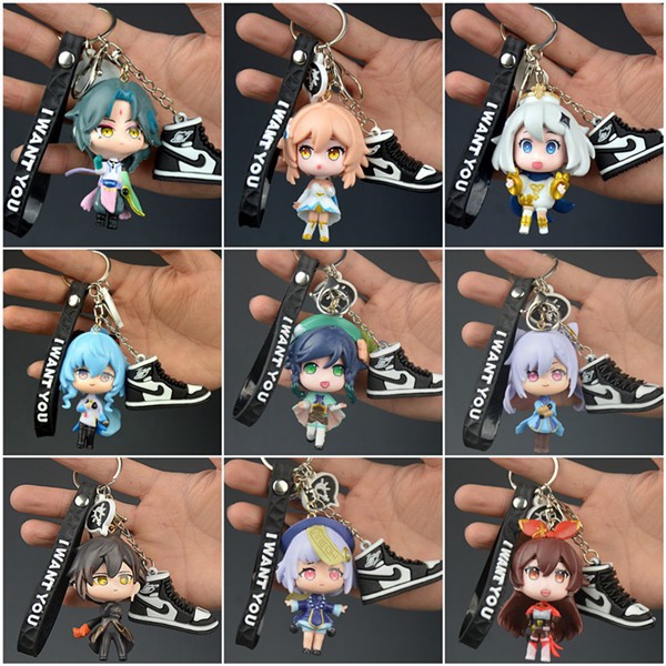 游戏钥匙扣手办模型公仔派蒙温迪