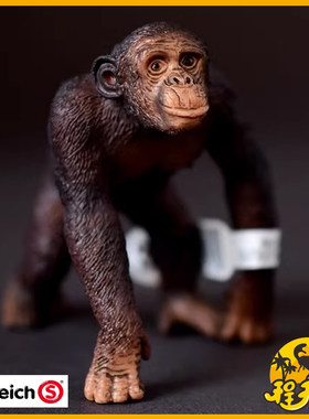 德国思乐schleich黑猩猩14817非洲大猩猩仿真动物儿童早教玩具PVC