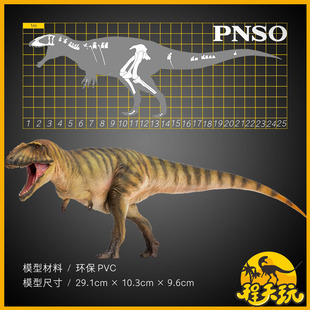 PNSO恐龙大王鲨齿龙成长陪伴模型50仿真侏罗纪古兽儿童玩具车摆件