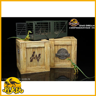 DINO DREAM侏罗纪公园迷失世界笼中秀颌龙限量套装古兽模型GK雕像