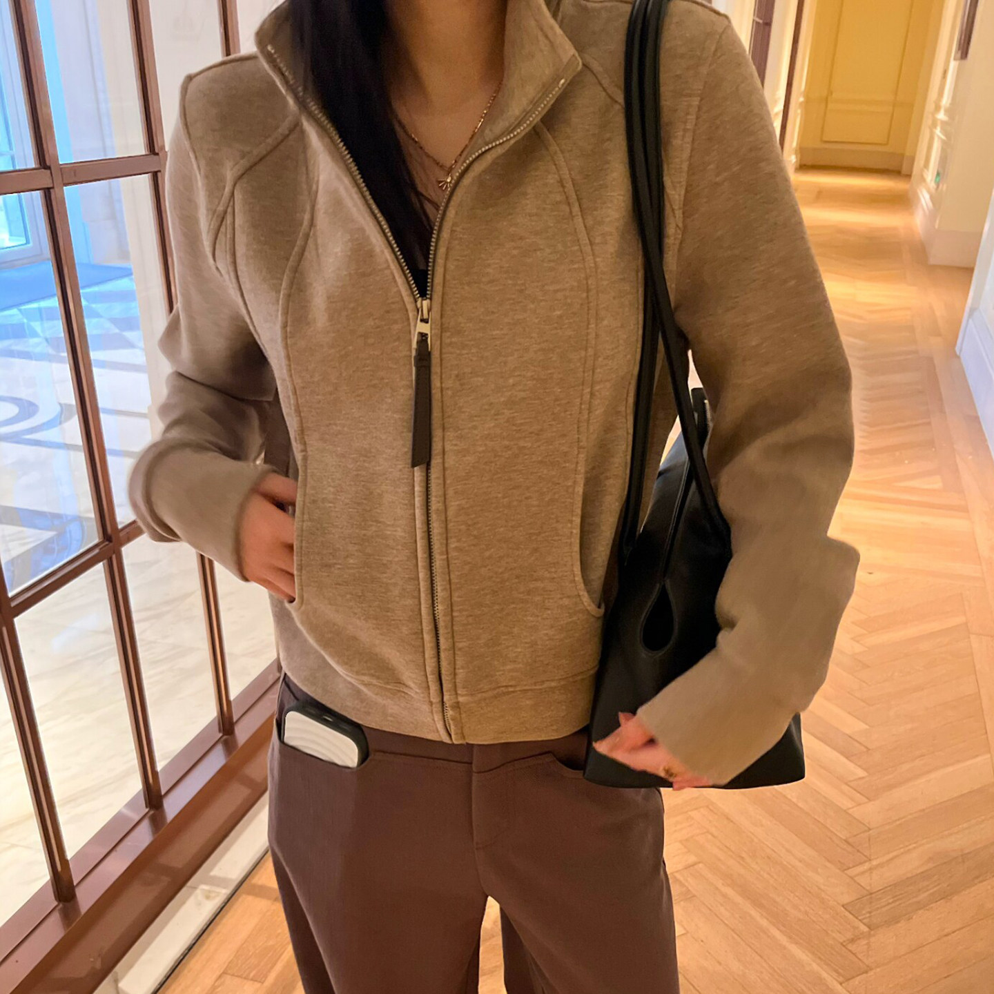 复古立领休闲卫衣开衫外套女欧货