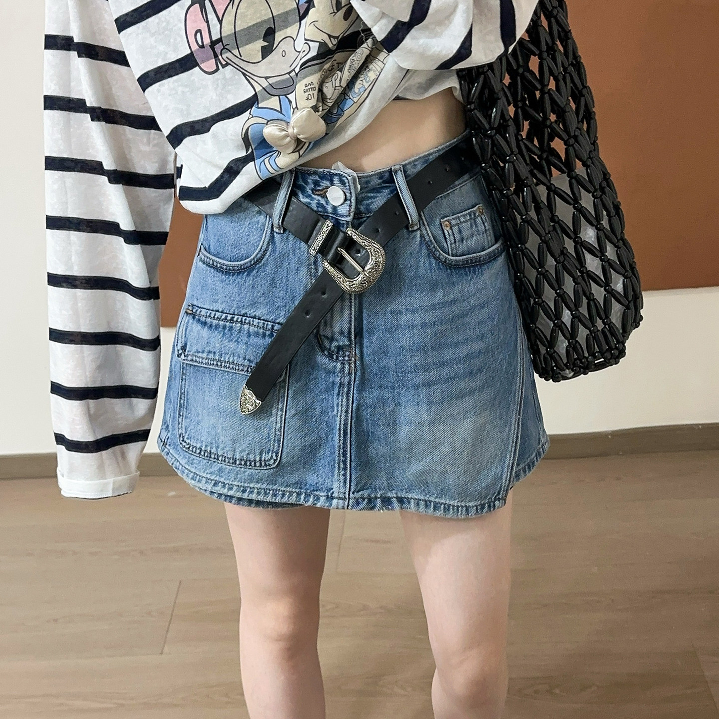 假两件A字阔腿牛仔短裤女欧洲站2026夏装新款欧货女装热裤裙裤潮