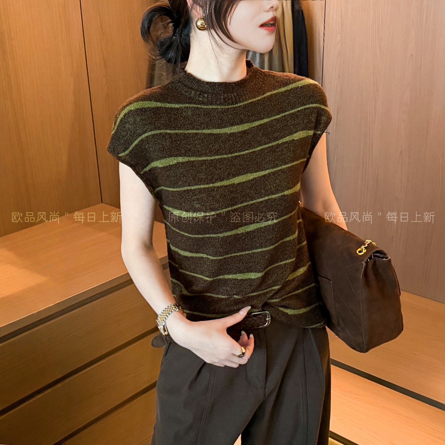 莱赛尔绵羊毛半高领针织衫女欧货