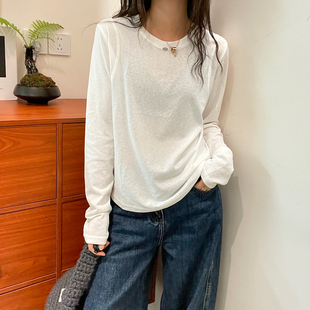 金属标大版长袖T恤女欧洲站2026秋季新款欧货女装时尚洋气打底衫