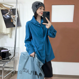 设计感双层立领白衬衫女欧洲站2026秋季新款欧货女装时尚洋气上衣