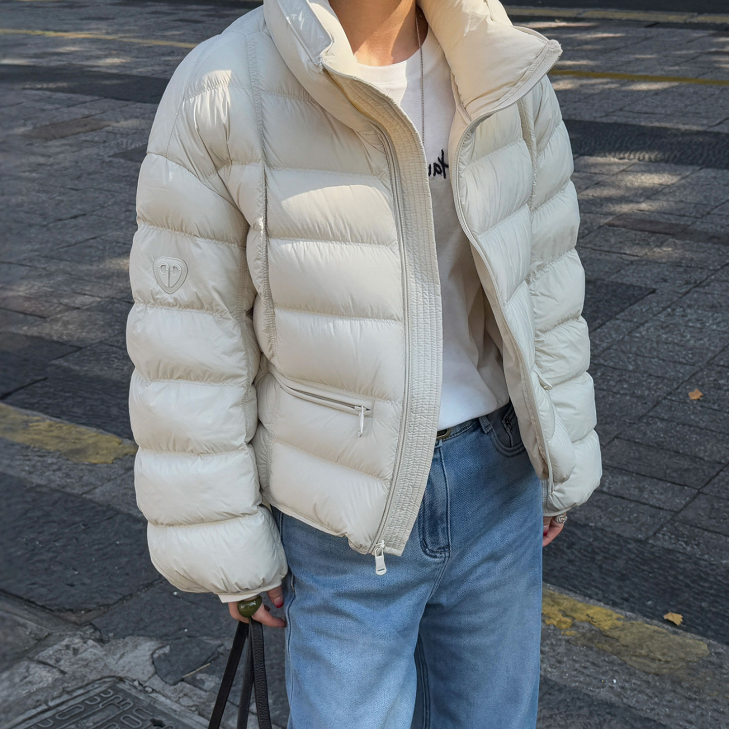 白鹅绒立领面包羽绒服女欧货外套