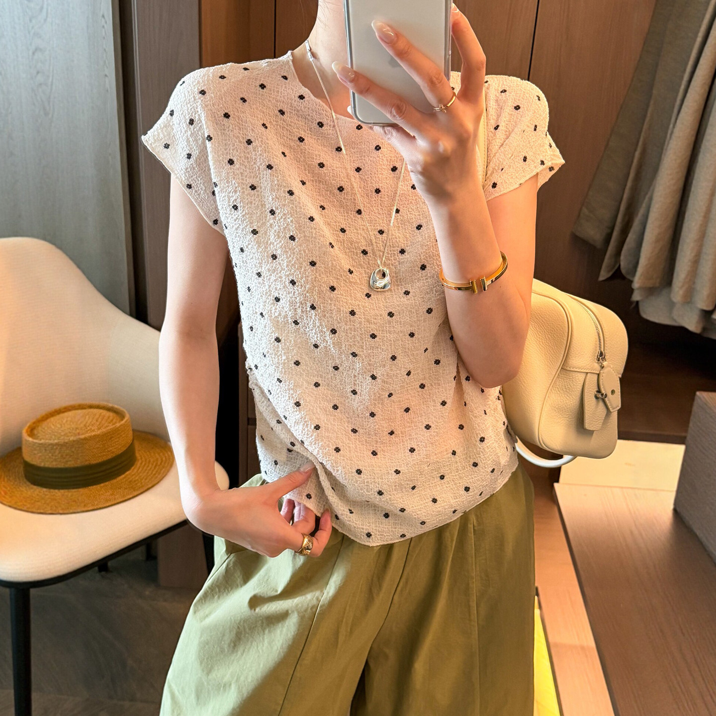 复古碎花小立领短袖T恤女欧洲站2026夏季新款欧货女装INS打底衫潮