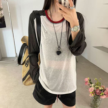 插肩袖贴标面膜T恤女欧洲站2025夏装新款欧货女装设计感防晒衣潮
