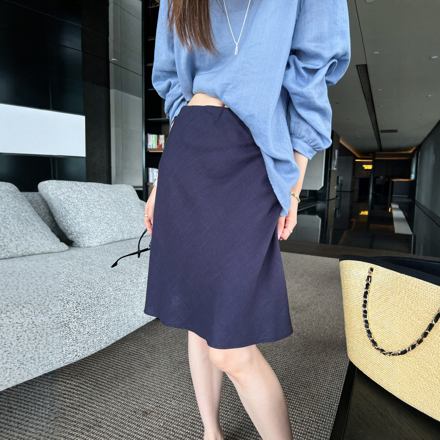 糖果色A字鱼尾半身裙女欧货裙子