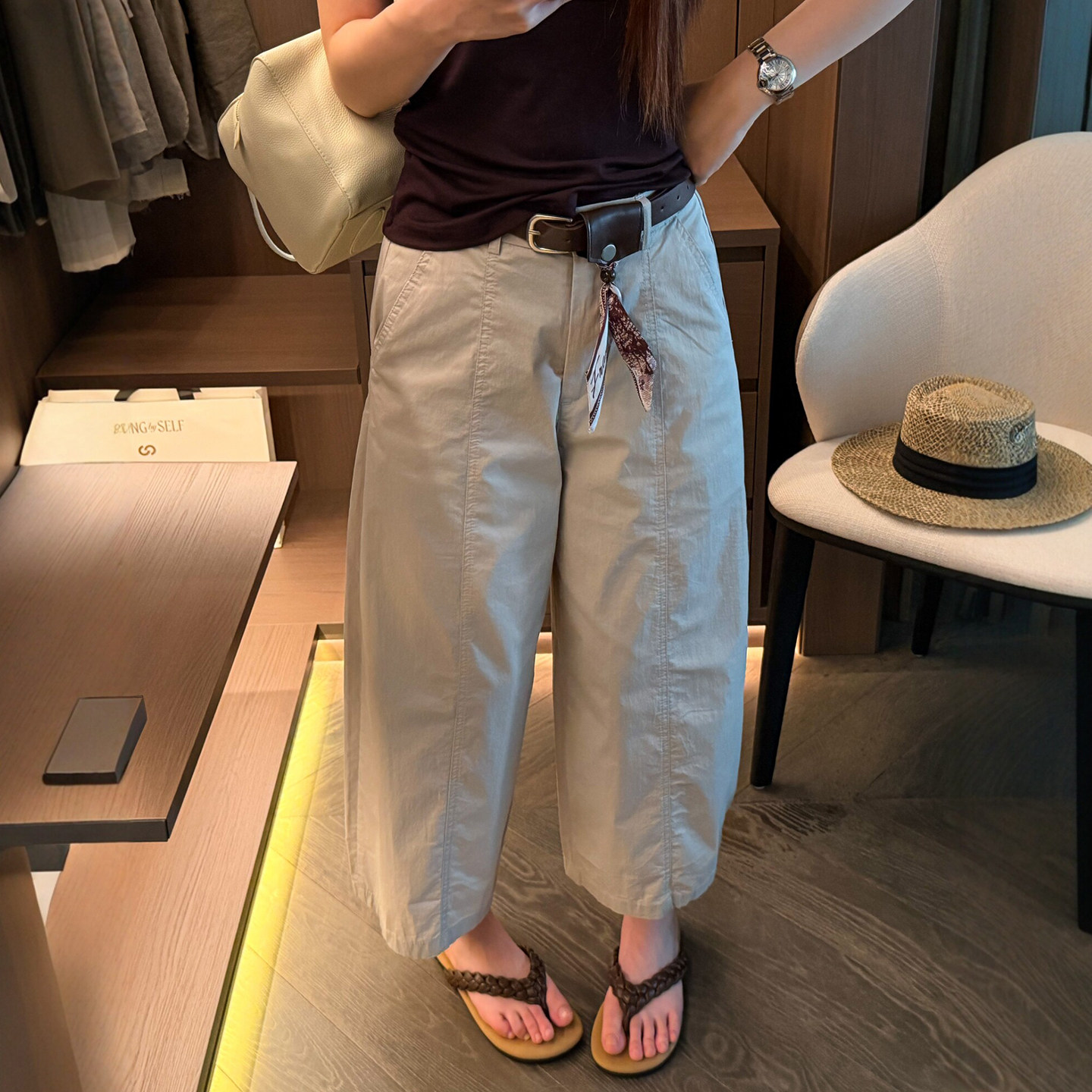 配腰包九分气球阔腿裤女欧洲站2026夏季新款欧货女装时尚休闲裤潮