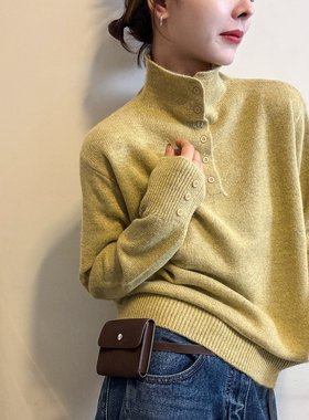 小半高领细羊毛针织衫女欧洲站2025冬装新款欧货女装时尚打底衫潮
