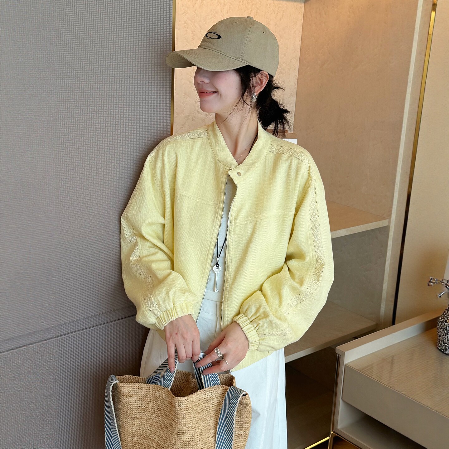 复古立领天丝麻开衫外套女欧洲站2026春装新款欧货女装防晒上衣潮