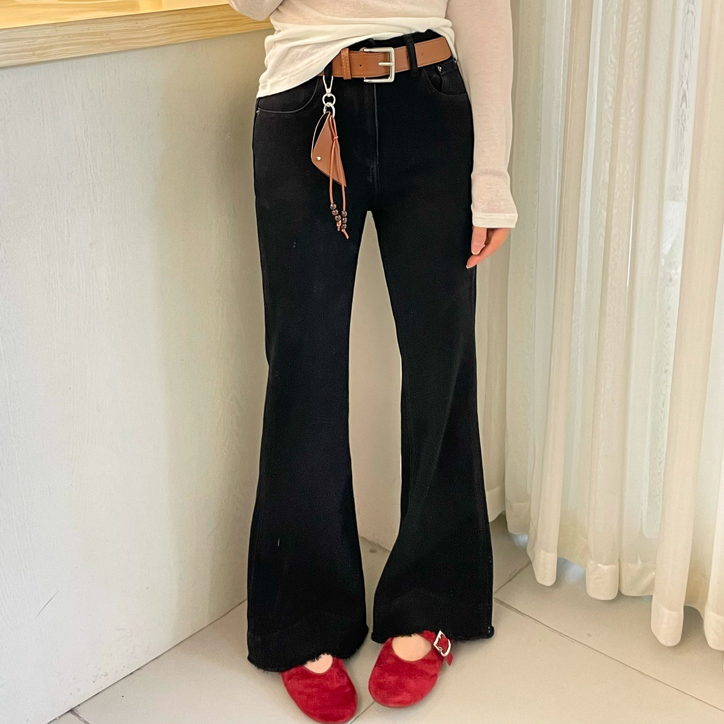 配腰包流苏边微喇牛仔裤女欧洲站2026春装新款欧货女装阔腿裤子潮,女装/女士精品,牛仔裤,淘宝优惠券,粉丝福利购,淘宝优惠卷