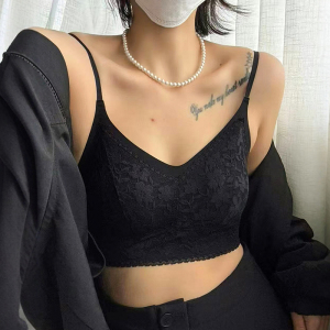 法式蕾丝厚杯美背吊带背心女欧洲站早春2025新款欧货女装打底衫潮