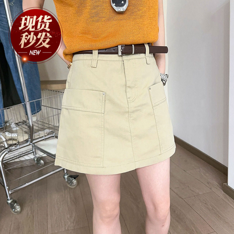 高级感工装A字半身裙女欧洲站2025冬装新款欧货女装短裙包臀裙潮