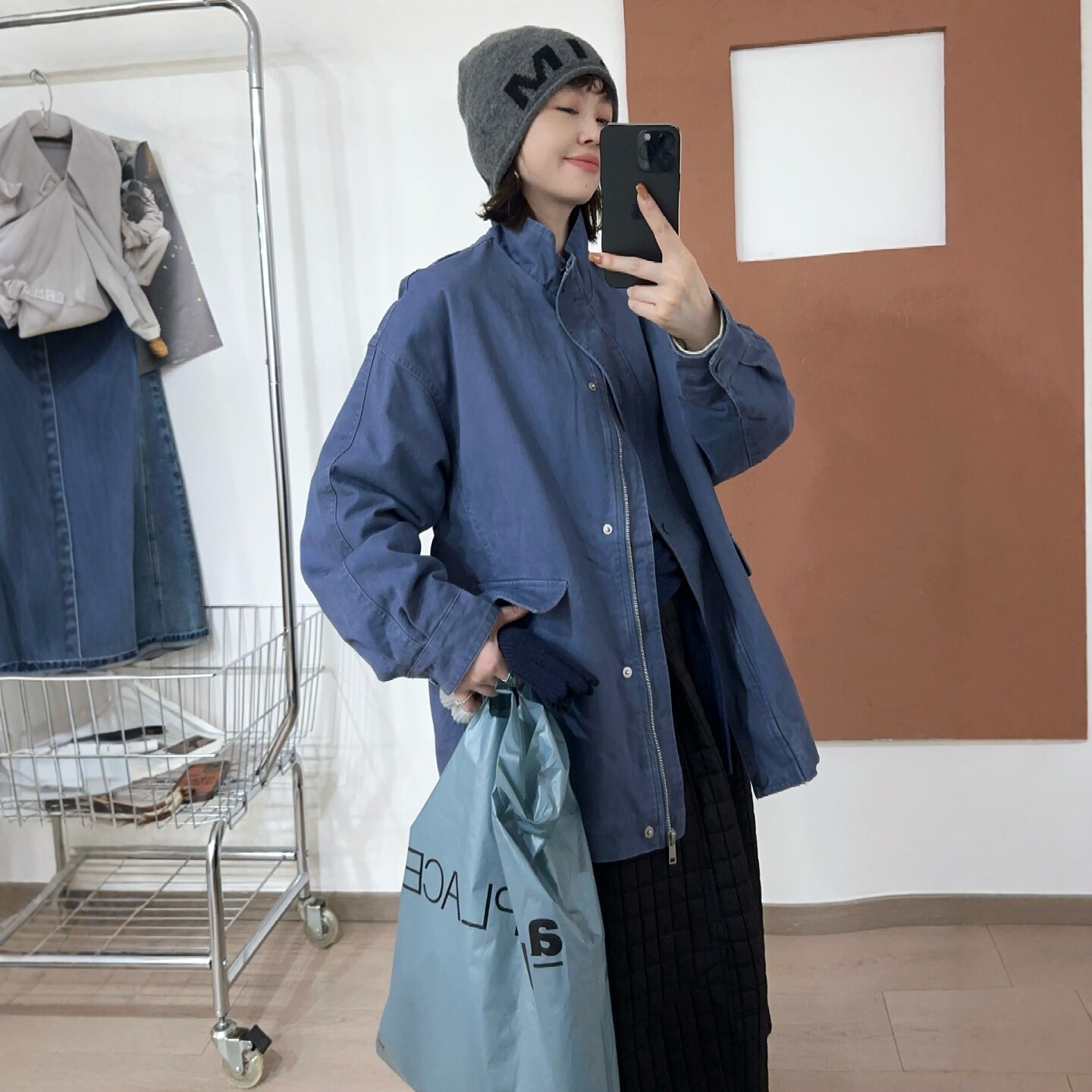 复古工装加棉风衣外套女欧货上衣