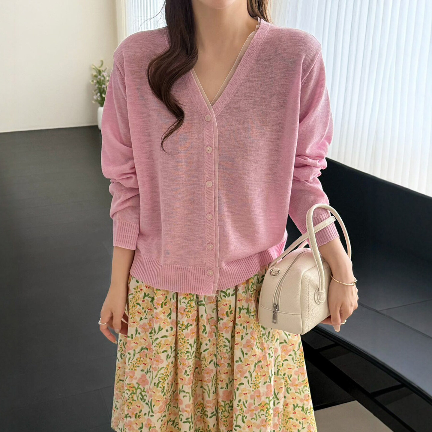 假两件拼纱冰丝针织开衫女欧洲站2026春装新款欧货女装打底小衫潮