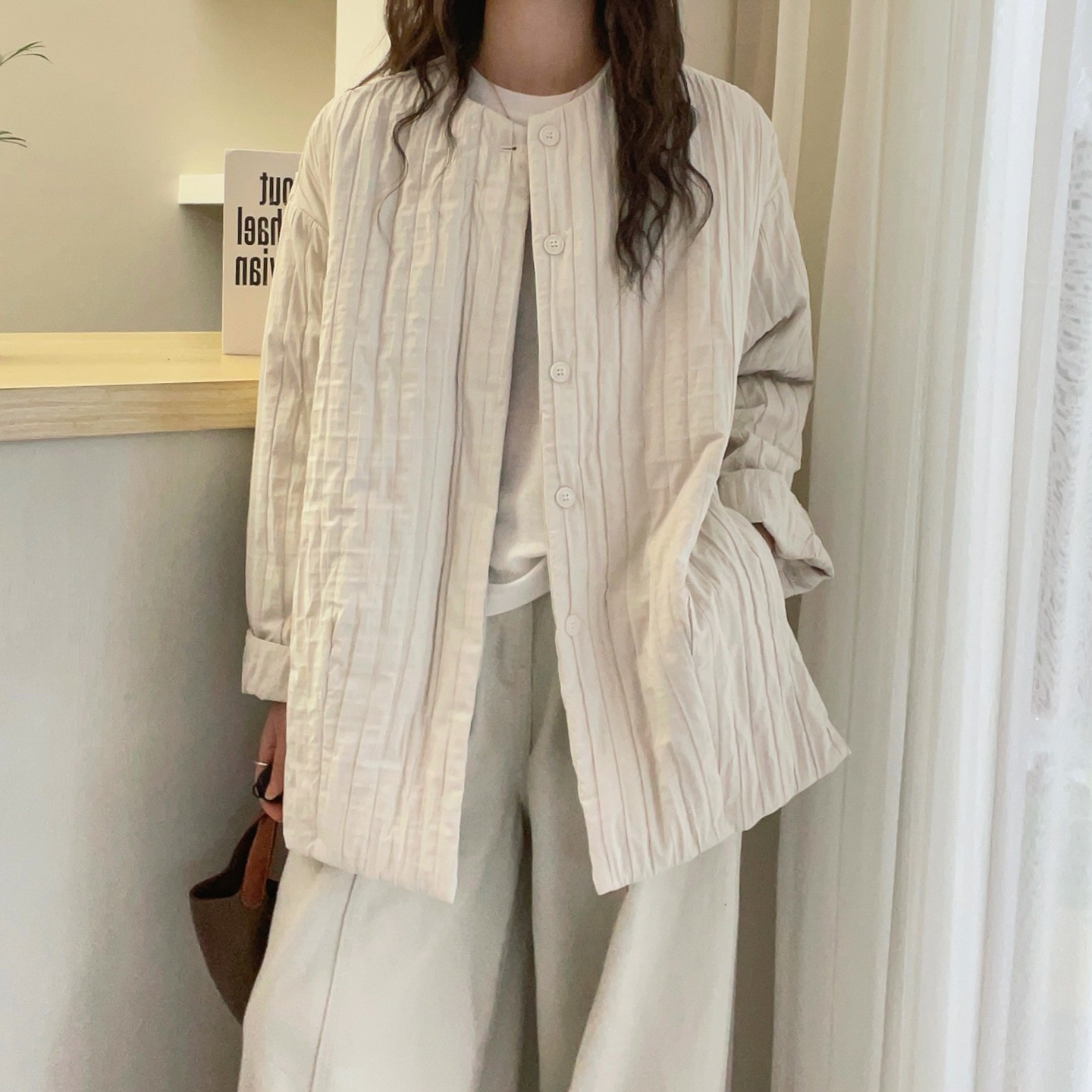 复古压格加棉棒球服外套女欧洲站