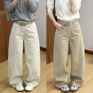 阔腿裤 休闲裤 女欧洲站2026春装 欧货女装 子潮 新款 立体剪裁拖地西装