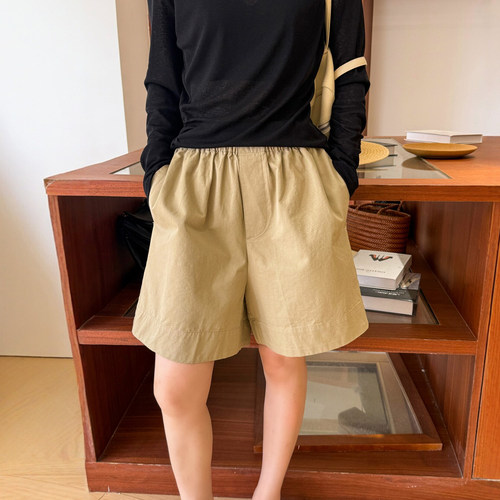 复古A字工装阔腿短裤女欧货裤子